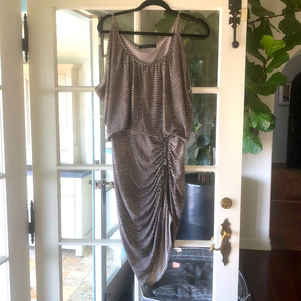 BCBG size small animal print slinky dress w/ slit